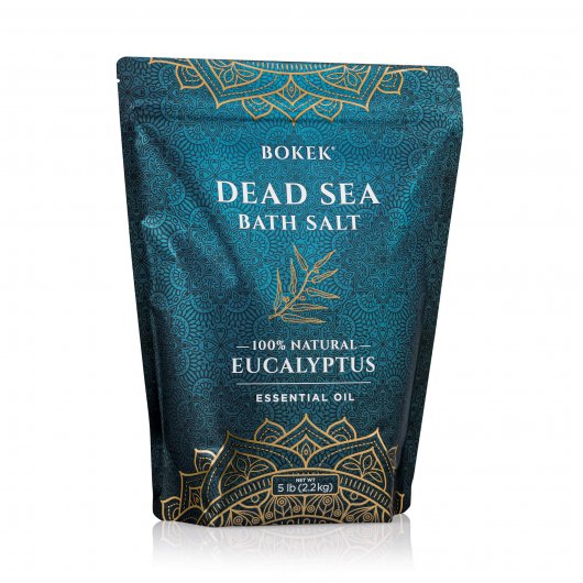 Eucalyptus Scented Dead Sea Salt in a 5 lb Bag