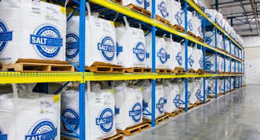 SaltWorks® bulk superbags in the Woodinville, WA warehouse