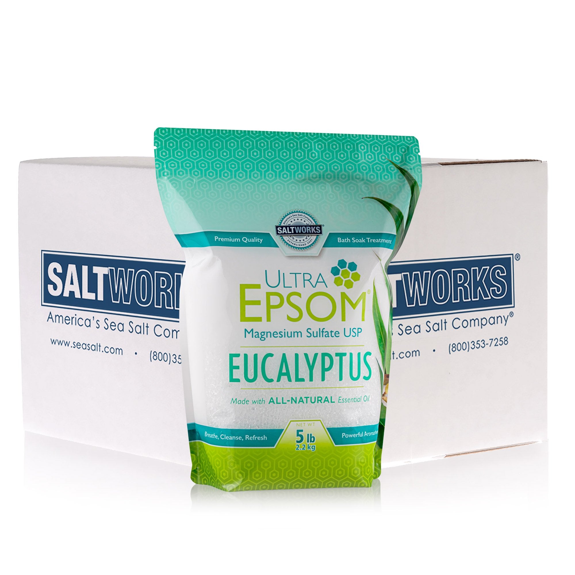 Eucalyptus Ultra Epsom® Bath Salt Scented USP Grade Bath Salt (Wholesale)