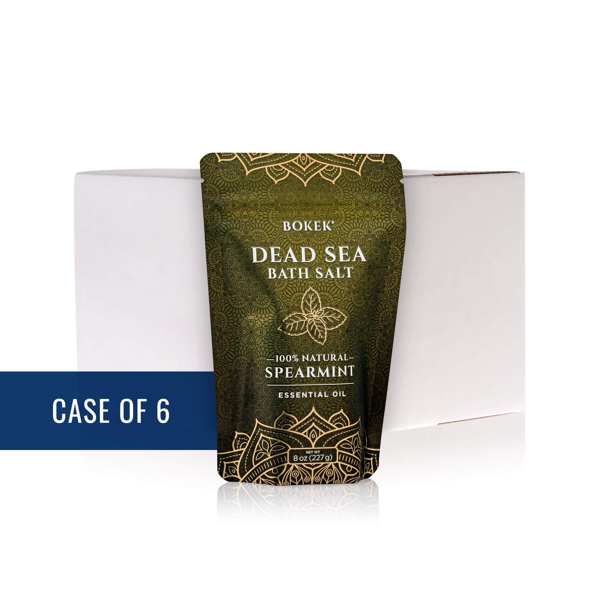 Spearmint Dead Sea Bath Salt Cases Spearmint Bath Salts | Bokek® Scented Bath Salt (Wholesale)