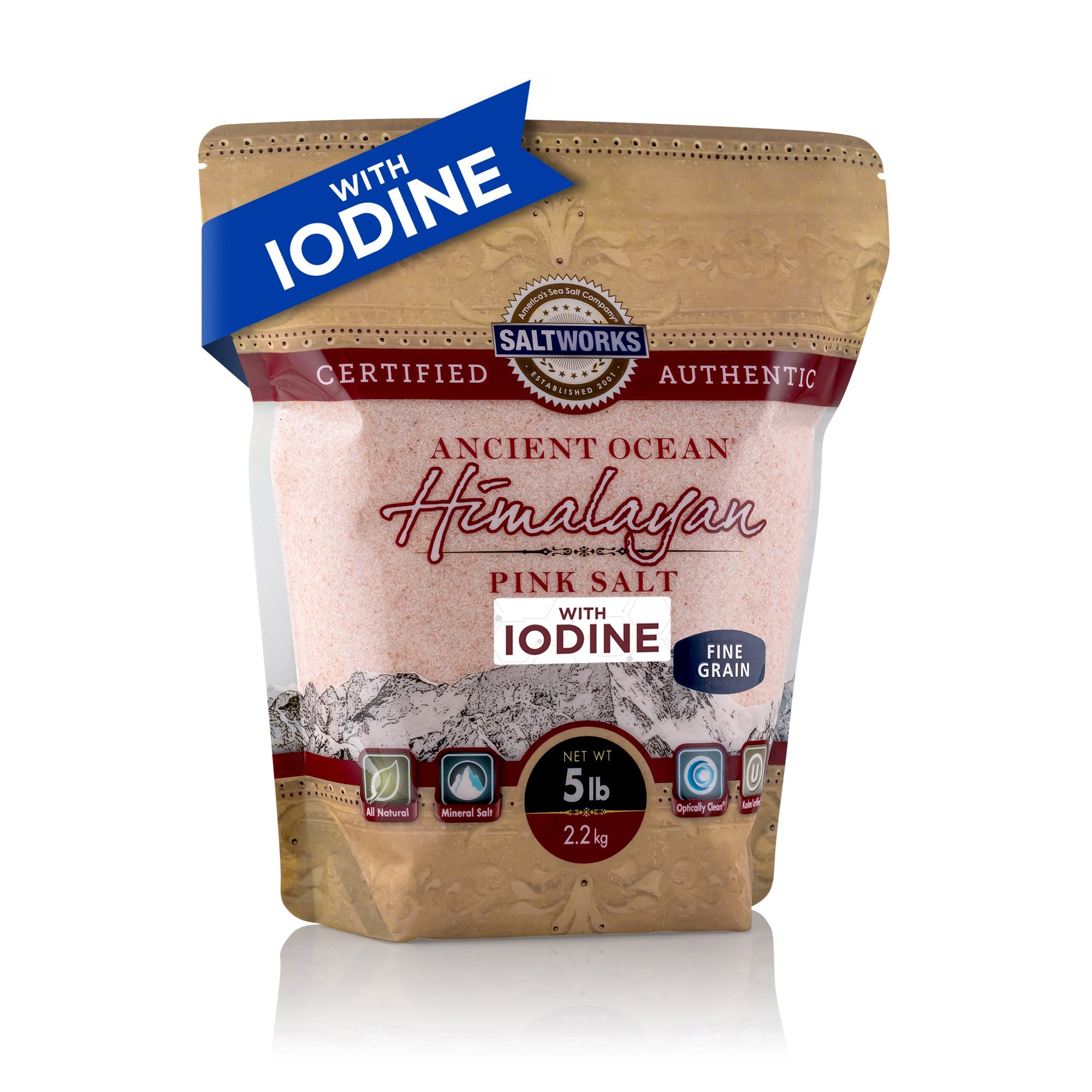 Ancient Ocean® Himalayan Pink Salt with Iodine (Wholesale)