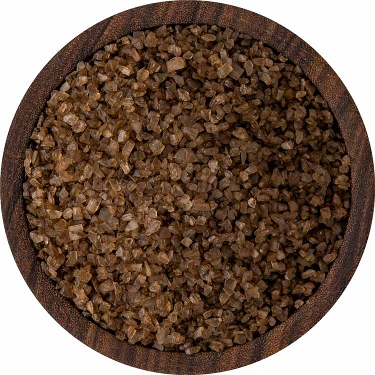 Bowl of alderwood smoked sea salt
