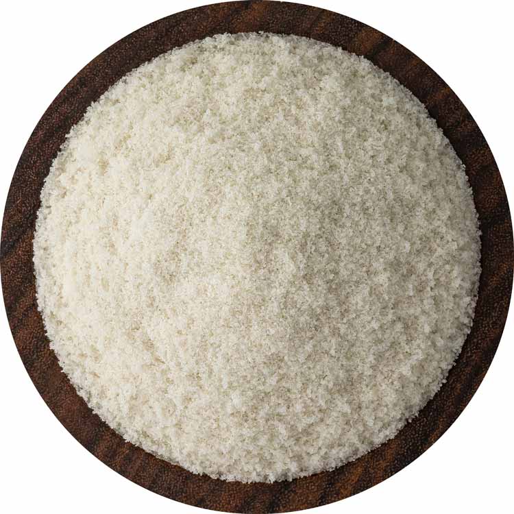 Bowl of french grey sea salt velvet grain