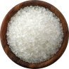 Neroli Scented Dead Sea Salt grains in a wooden bowl