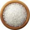 Neroli Scented Dead Sea Salt grains in a wooden bowl
