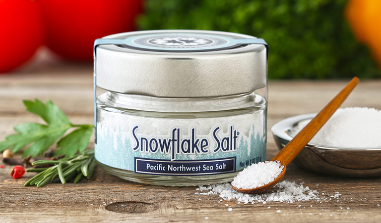 Snowflake Salt® is a stunning finishing flake salt made in the USA