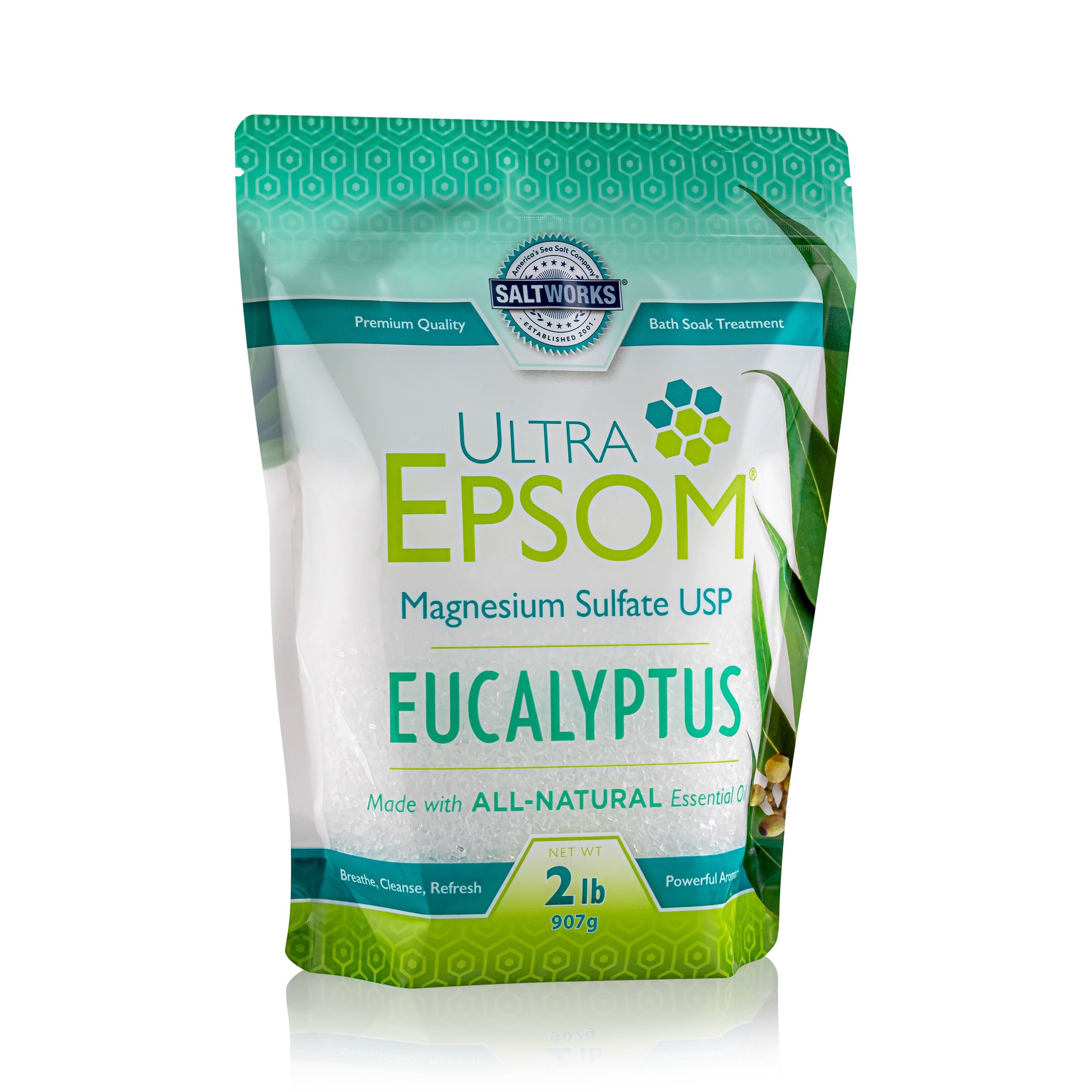 Eucalyptus Ultra Epsom® Bath Salt Scented USP Grade Bath Salt