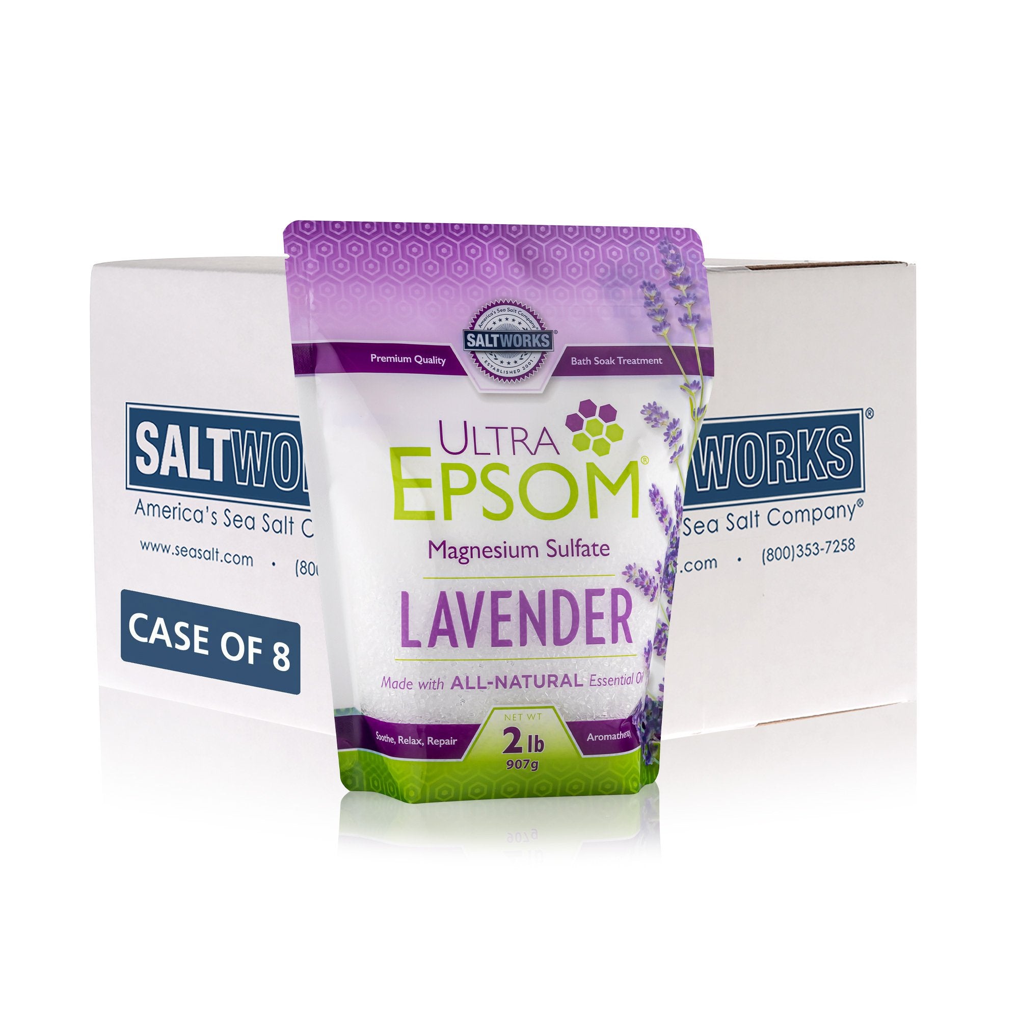 Lavender Ultra Epsom® Bath Salt Scented USP Grade Bath Salt (Wholesale)