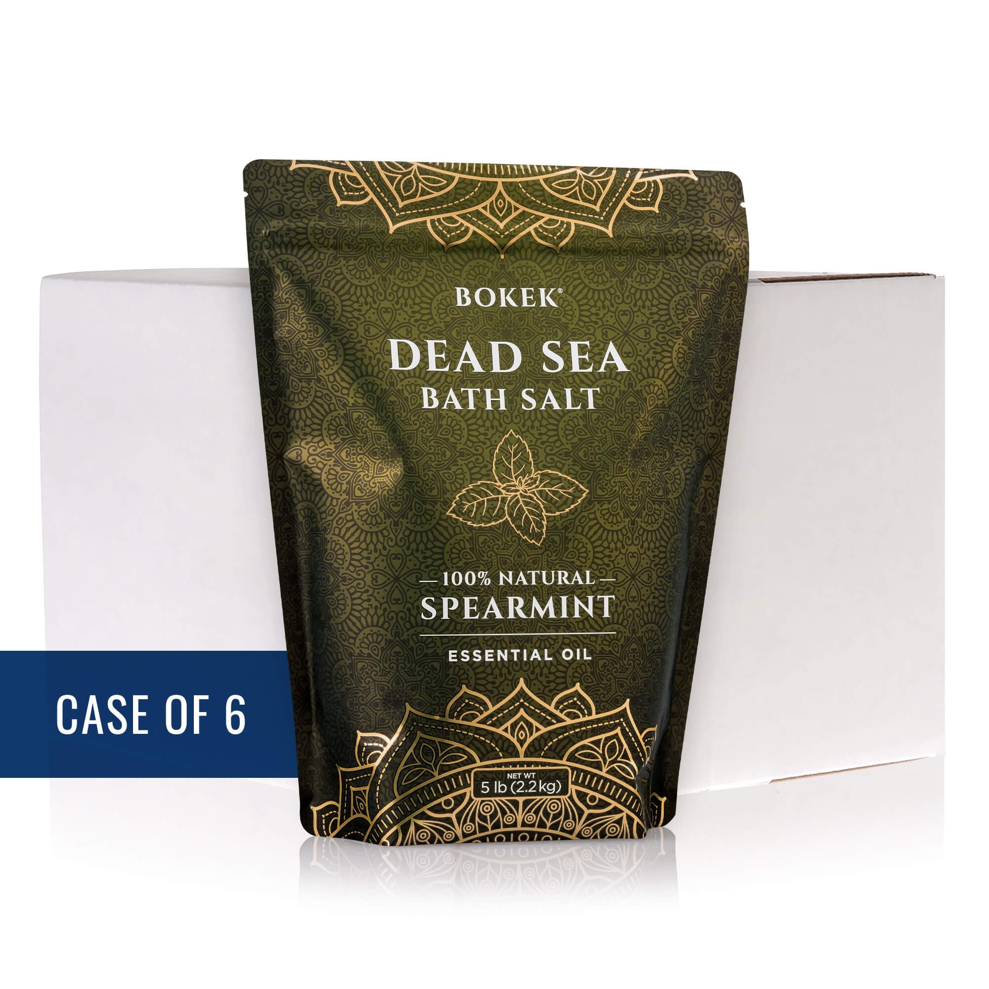 Spearmint Dead Sea Bath Salt Cases Spearmint Bath Salts | Bokek® Scented Bath Salt (Wholesale)