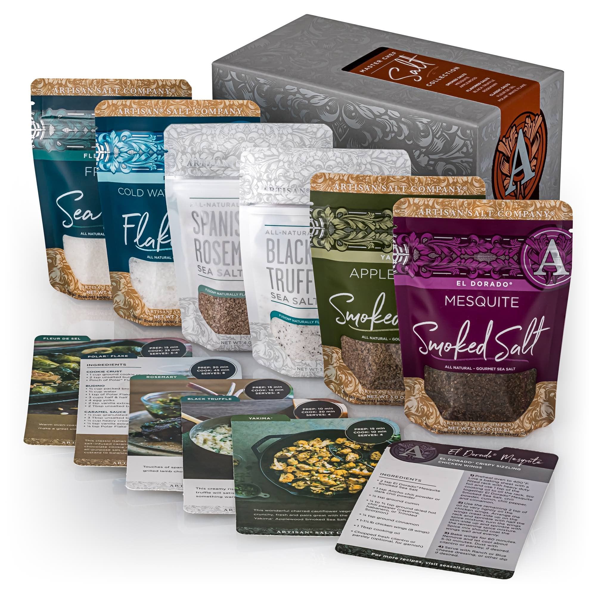 Artisan® Master Chef Salt Gift Set Limited Edition Recipe Box