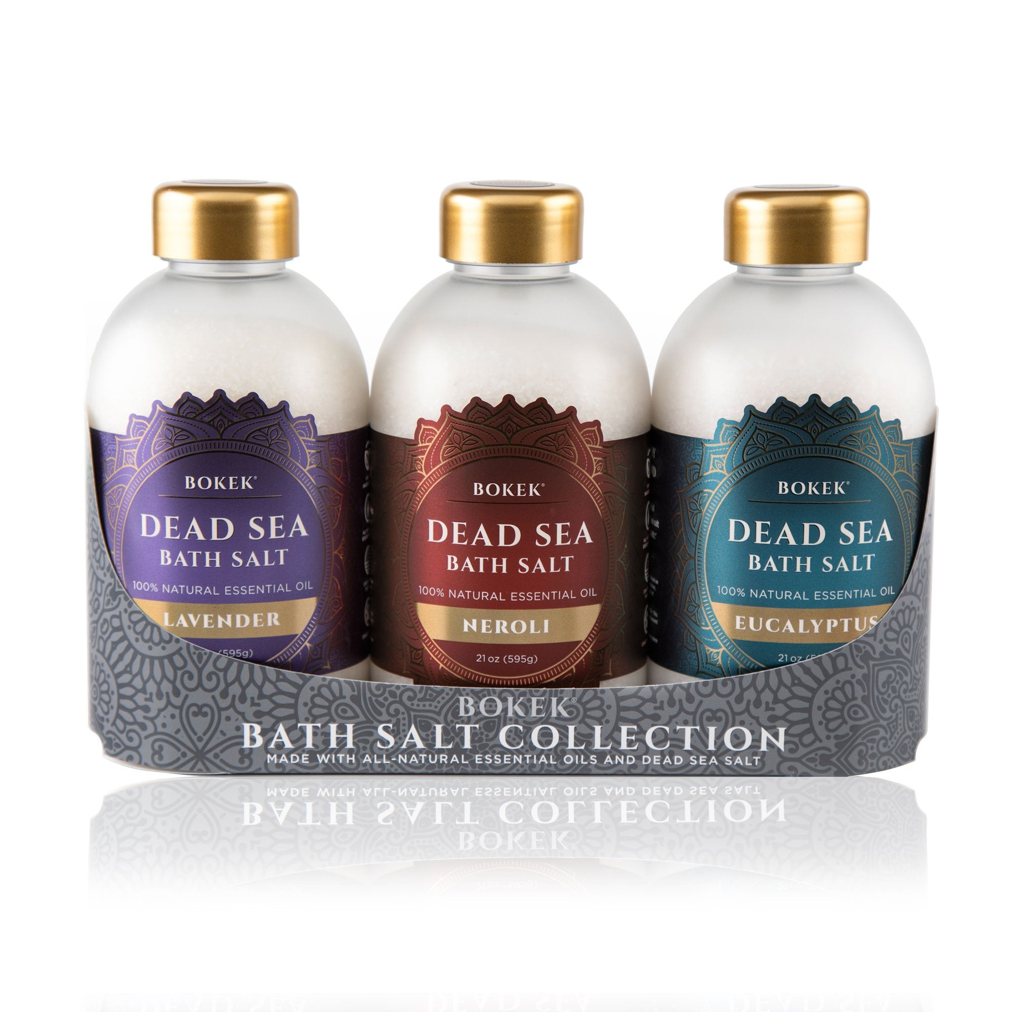 Bokek® Dead Sea Bath Salt Gift Set Lavender, Neroli, Eucalyptus Scented Bath Salt