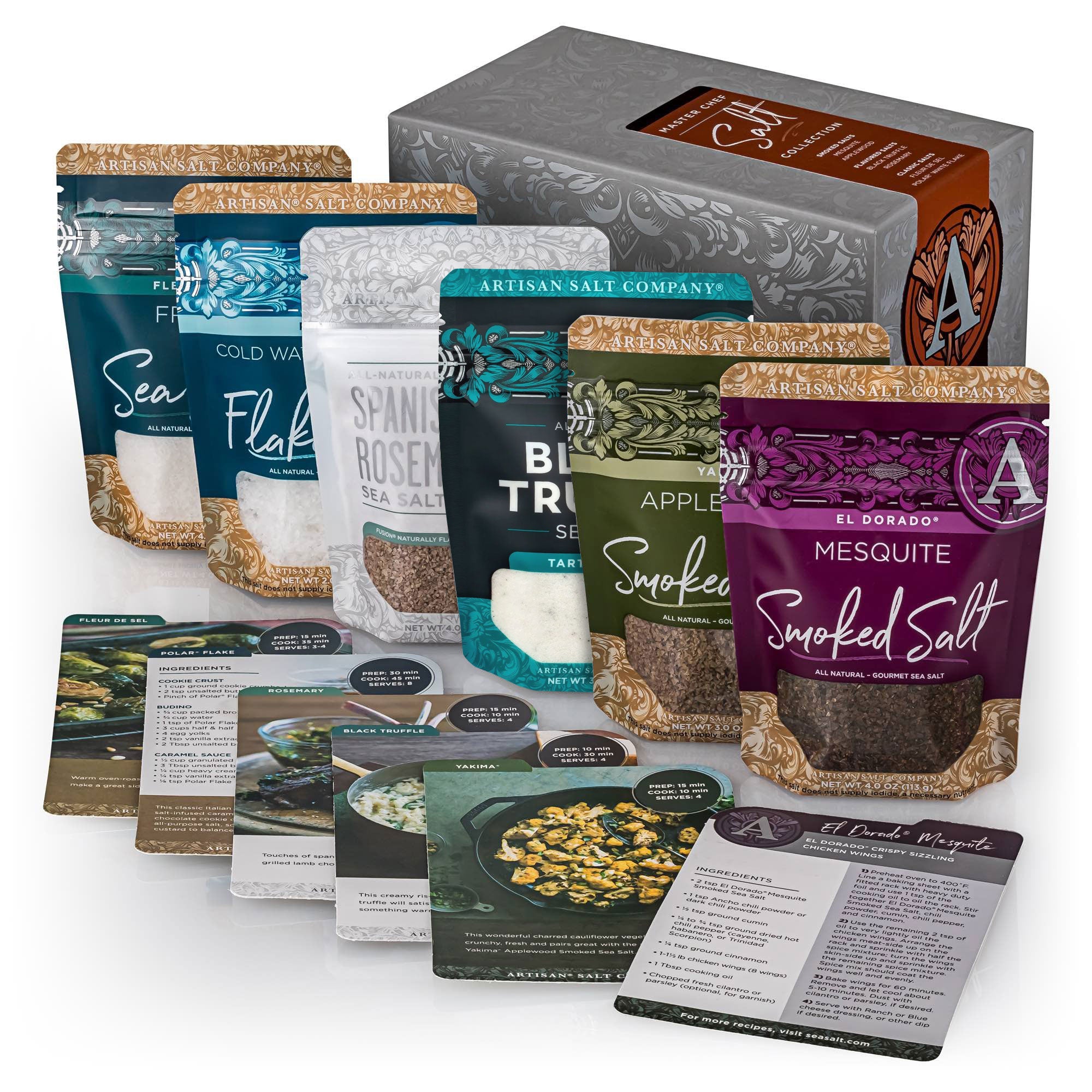 Artisan® Master Chef Salt Gift Set Limited Edition Recipe Box