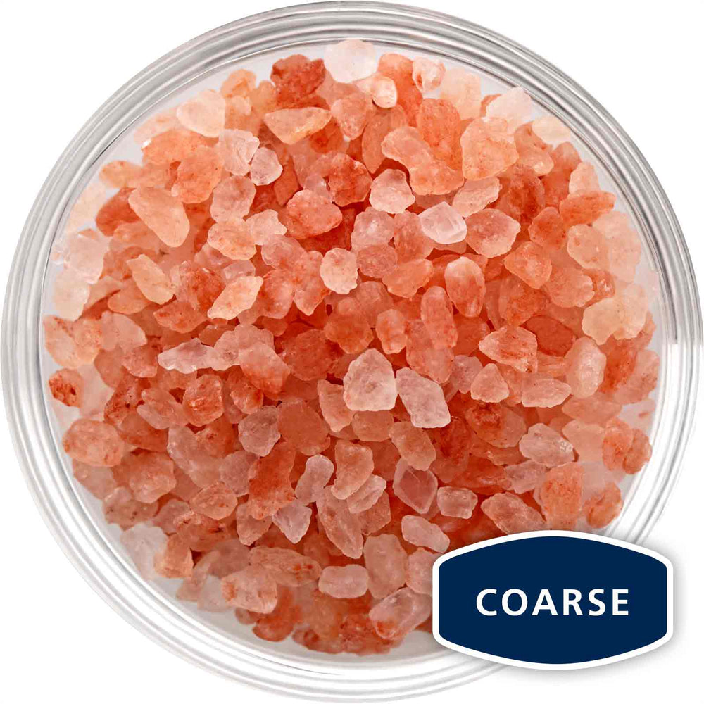 Bowl of coarse grain Himalayan salt