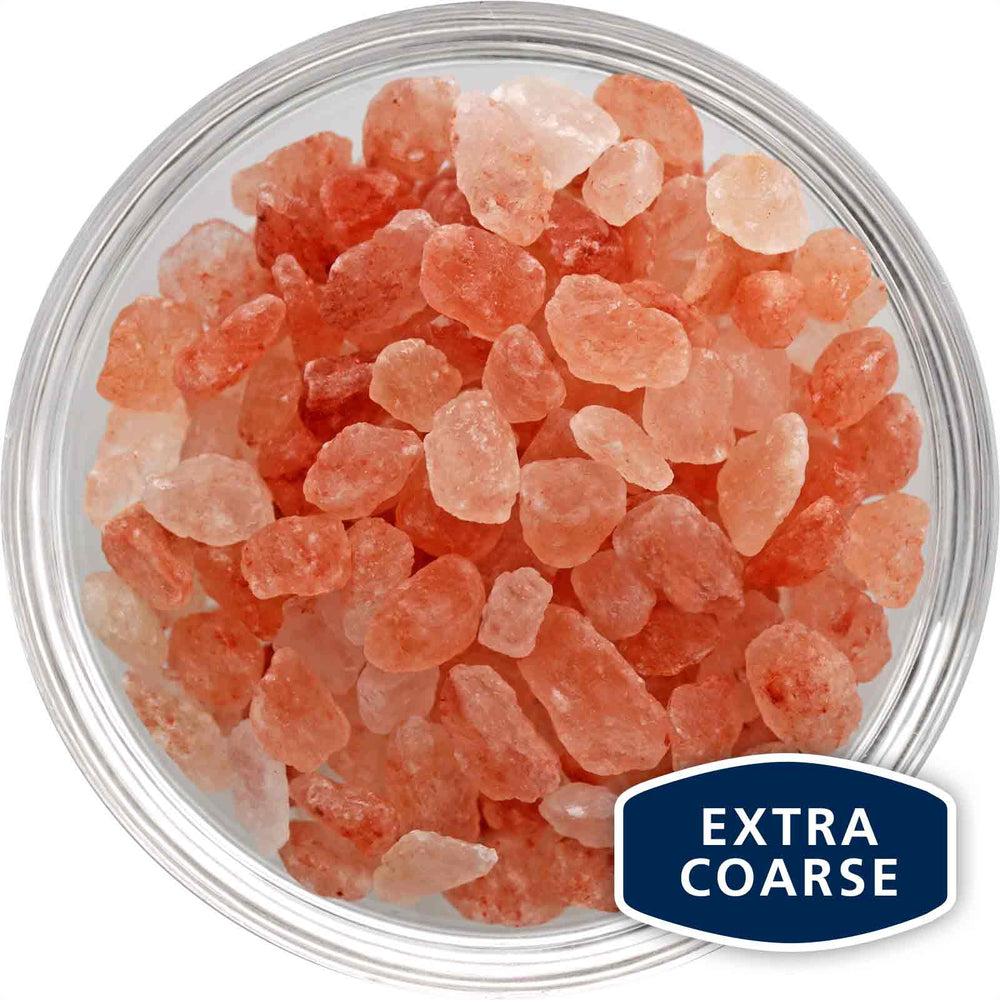 Bowl of extra coarse grain Himalayan salt