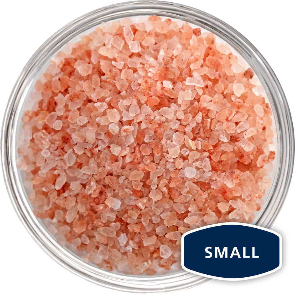 Bowl of small grain Himalayan salt