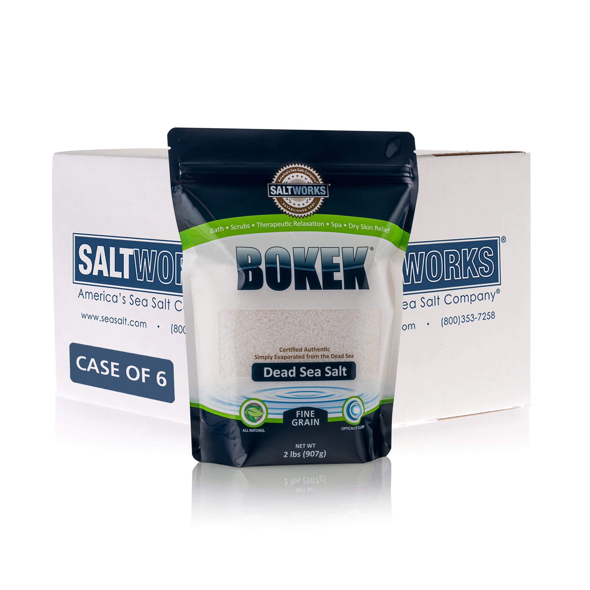 Dead Sea Bath Salt (Fine Grain) - 2 lb Zip Top Pouch