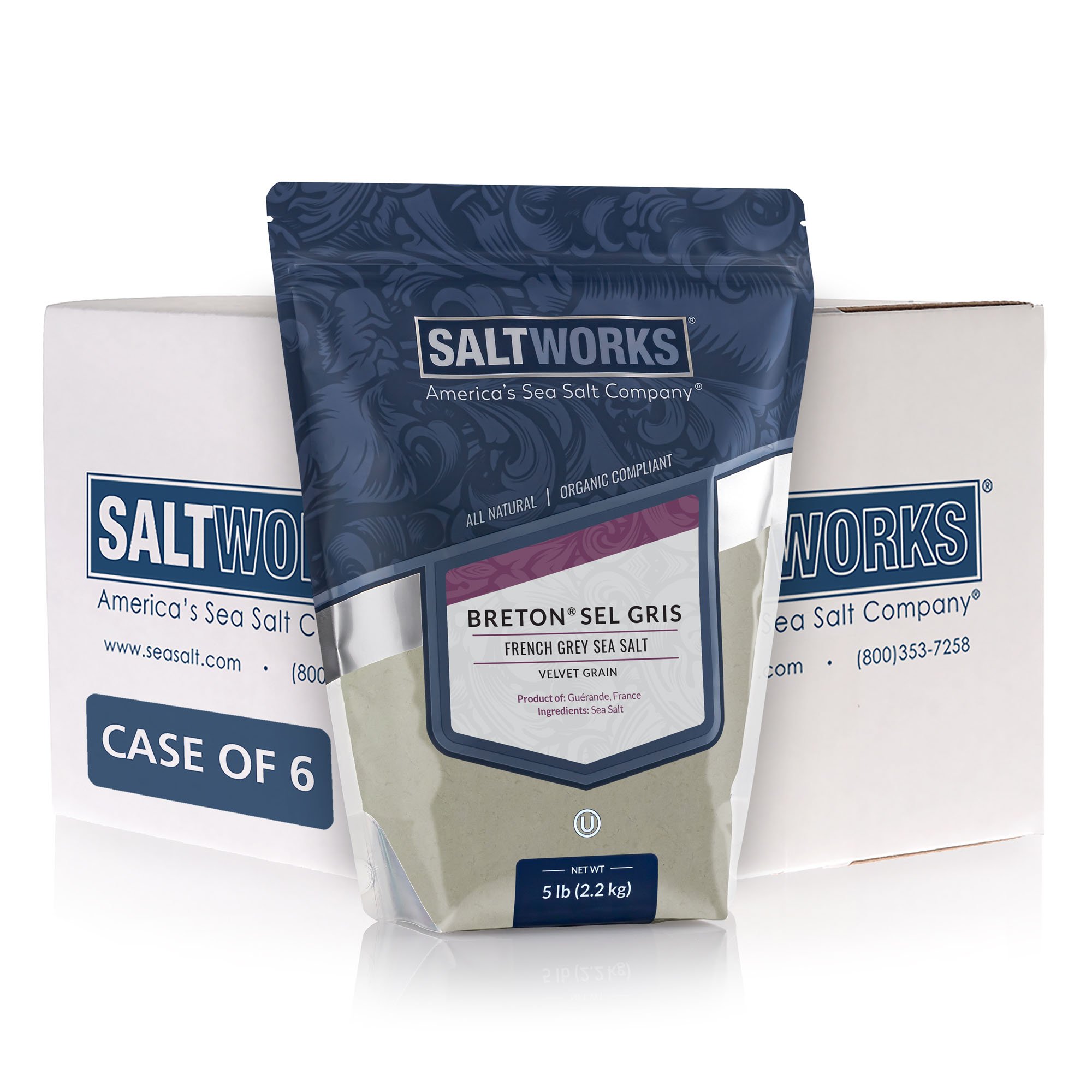 Sel Gris French Grey Sea Salt Bulk (Velvet Grain) 5 lb Bag (Wholesale