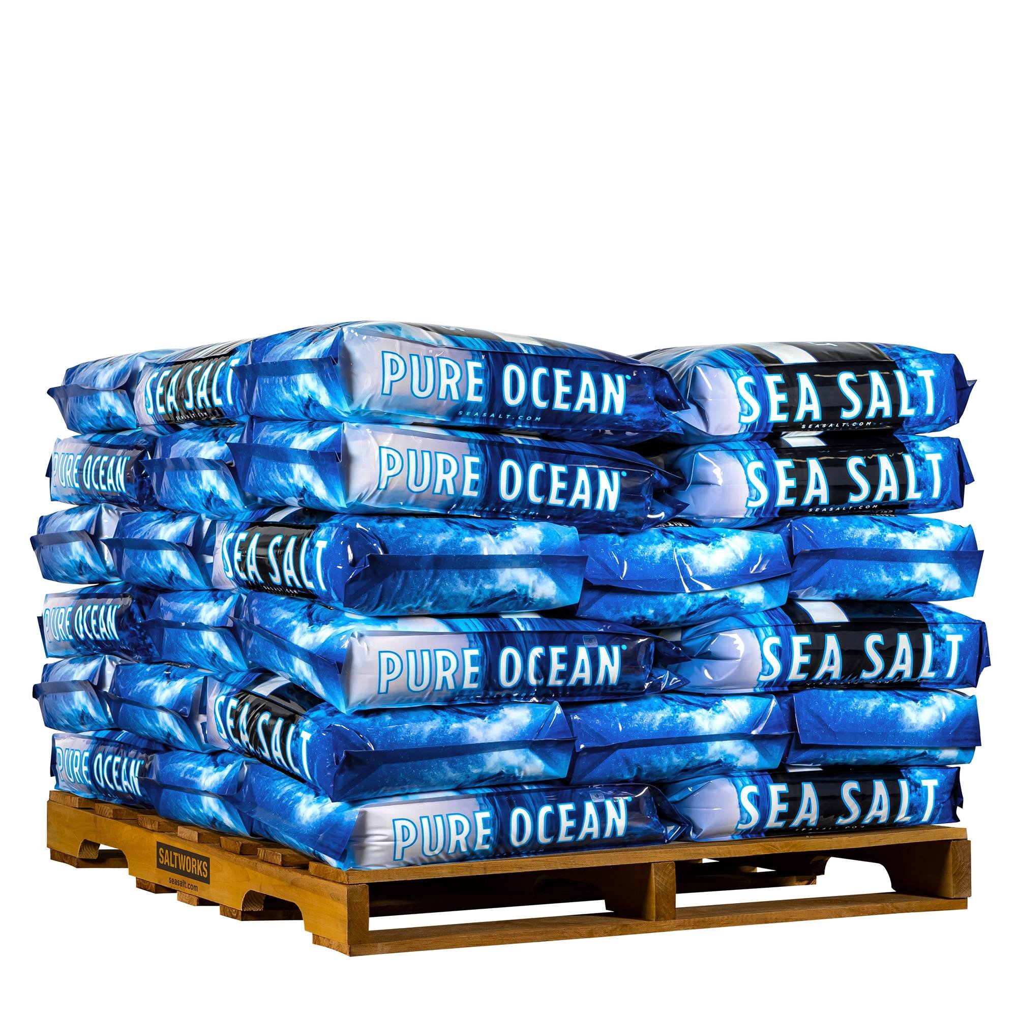 Pure Ocean® Sea Salt Bulk (Powder Grain) 2200 lb Pallet SaltWorks®
