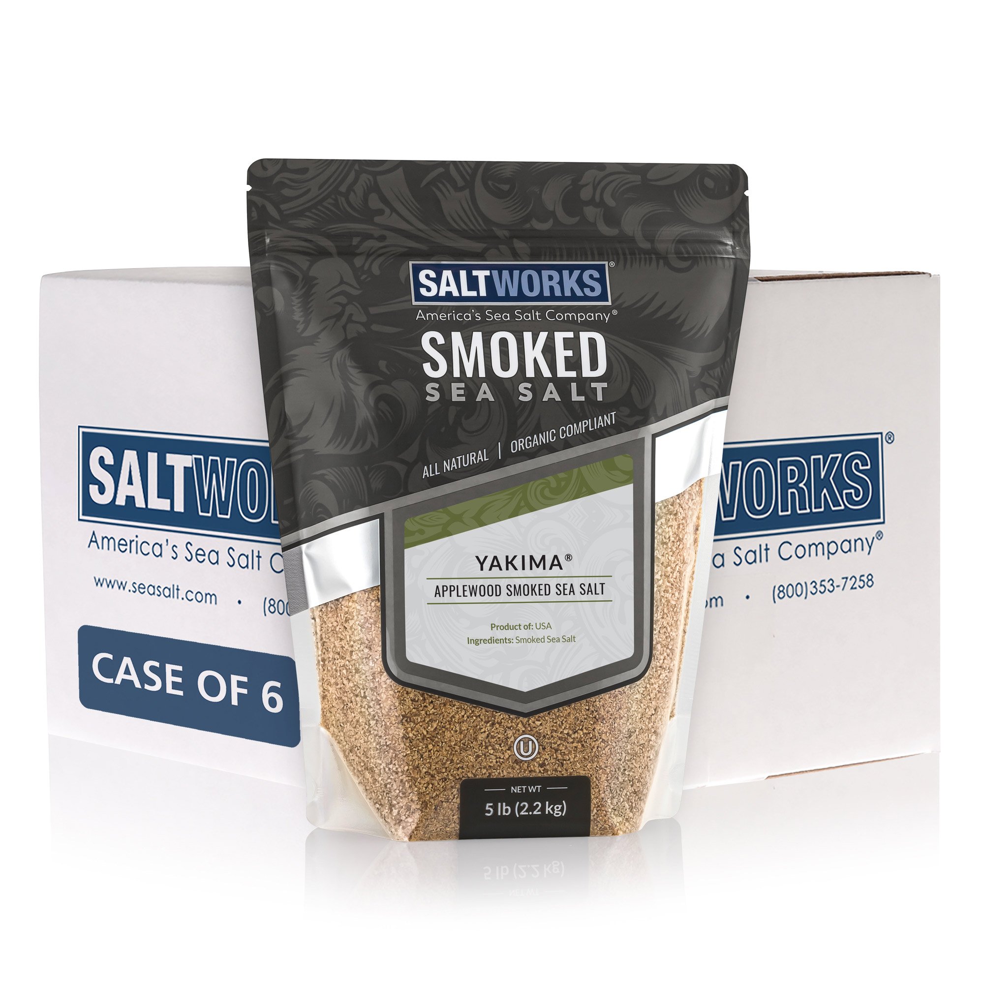 Bulk Applewood Smoked Salt Yakima® 5 lb Bag (Wholesale Case of 6