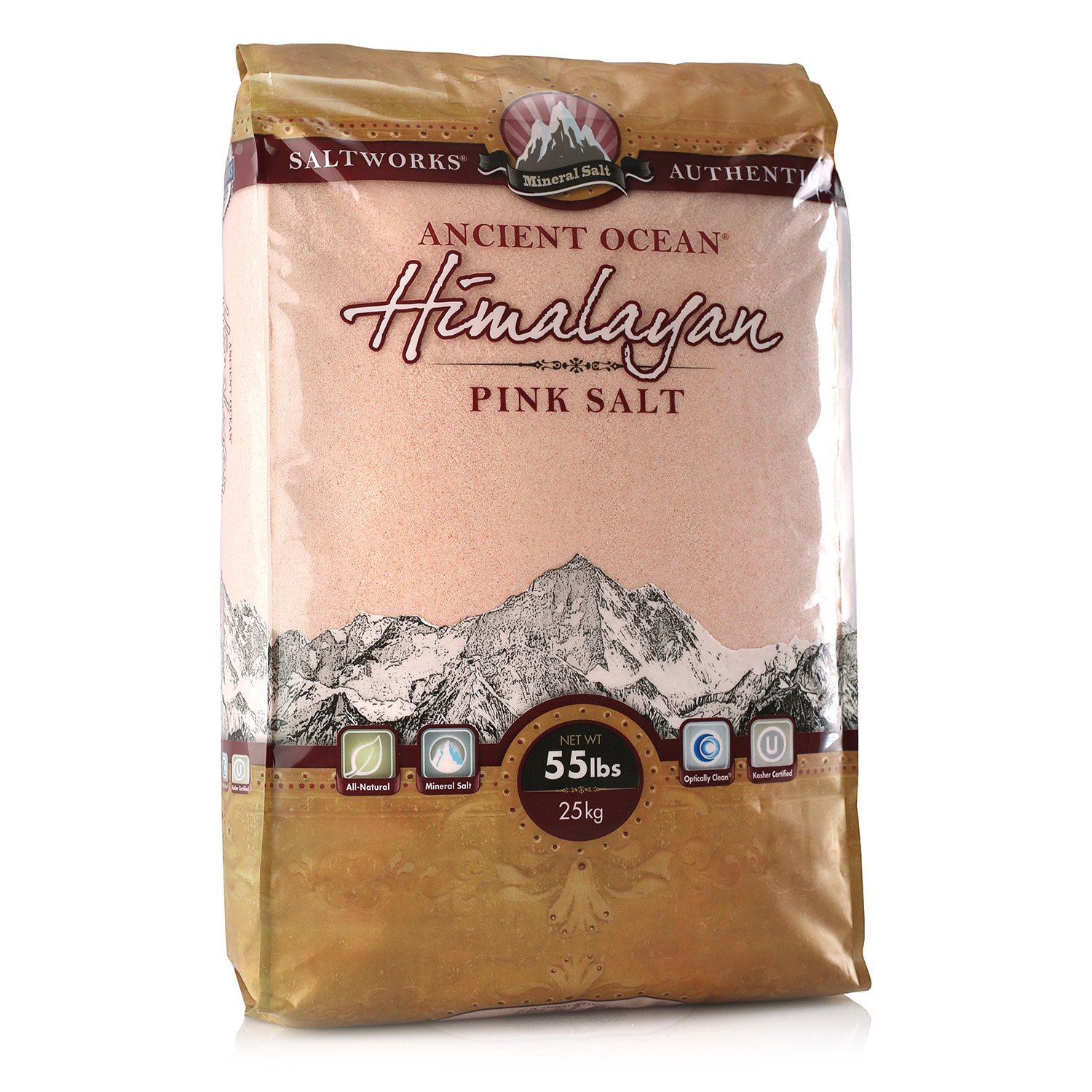 Ancient ocean himalayan pink salt bulk fine grain 55 lb bag