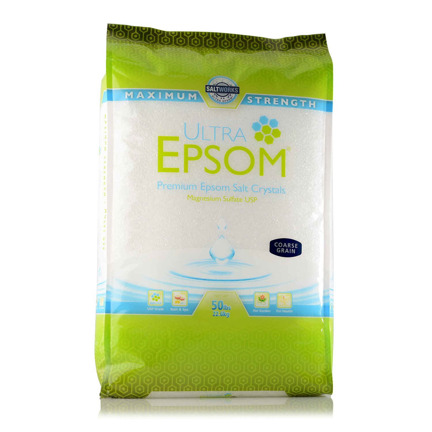 Ultra Epsom® Premium Bath Salt Bulk (Coarse Grain) 50 lb Bag SaltWorks®