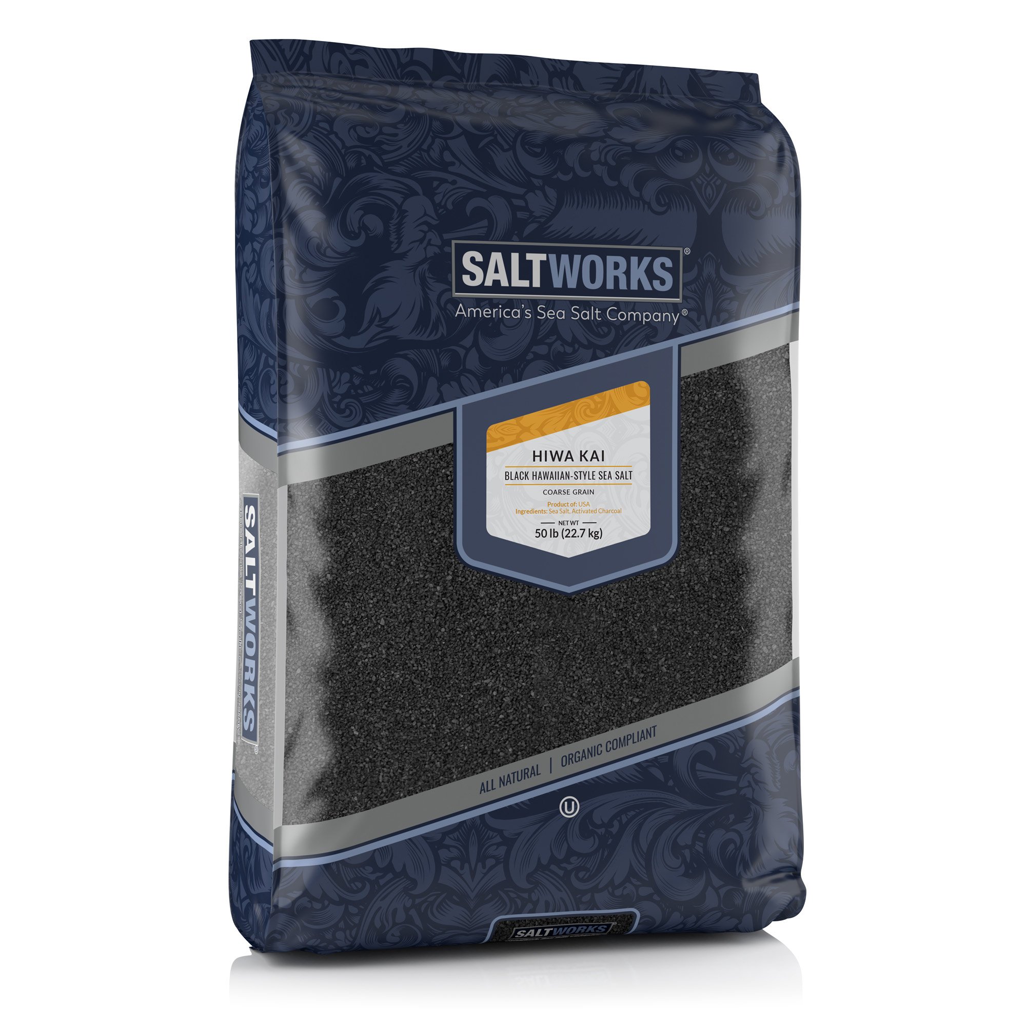 Hiwa Kai Black HawaiianStyle Sea Salt Bulk (Coarse Grain) 50 lb Bag