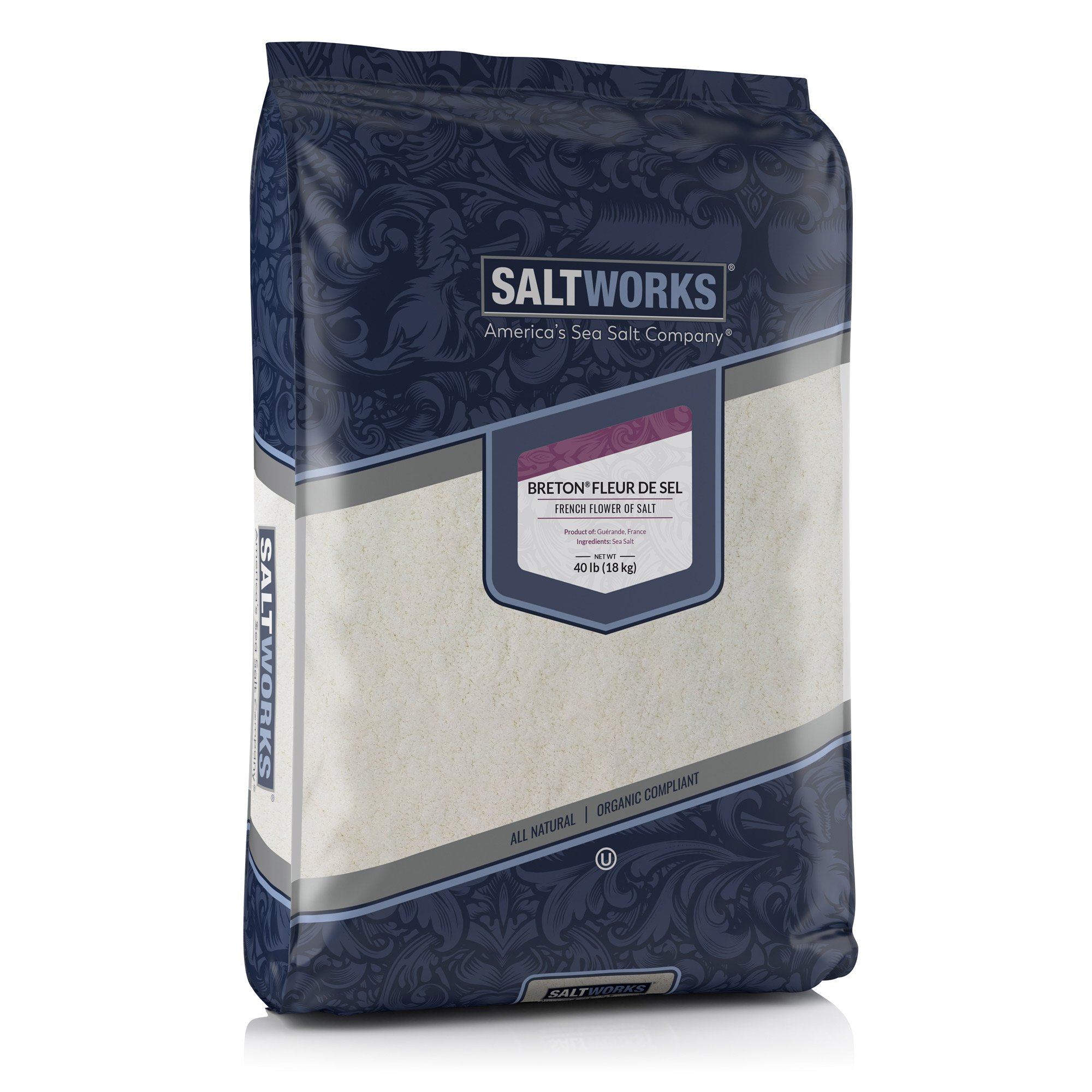 Fleur de Sel French Sea Salt 40 lb Bag SaltWorks®