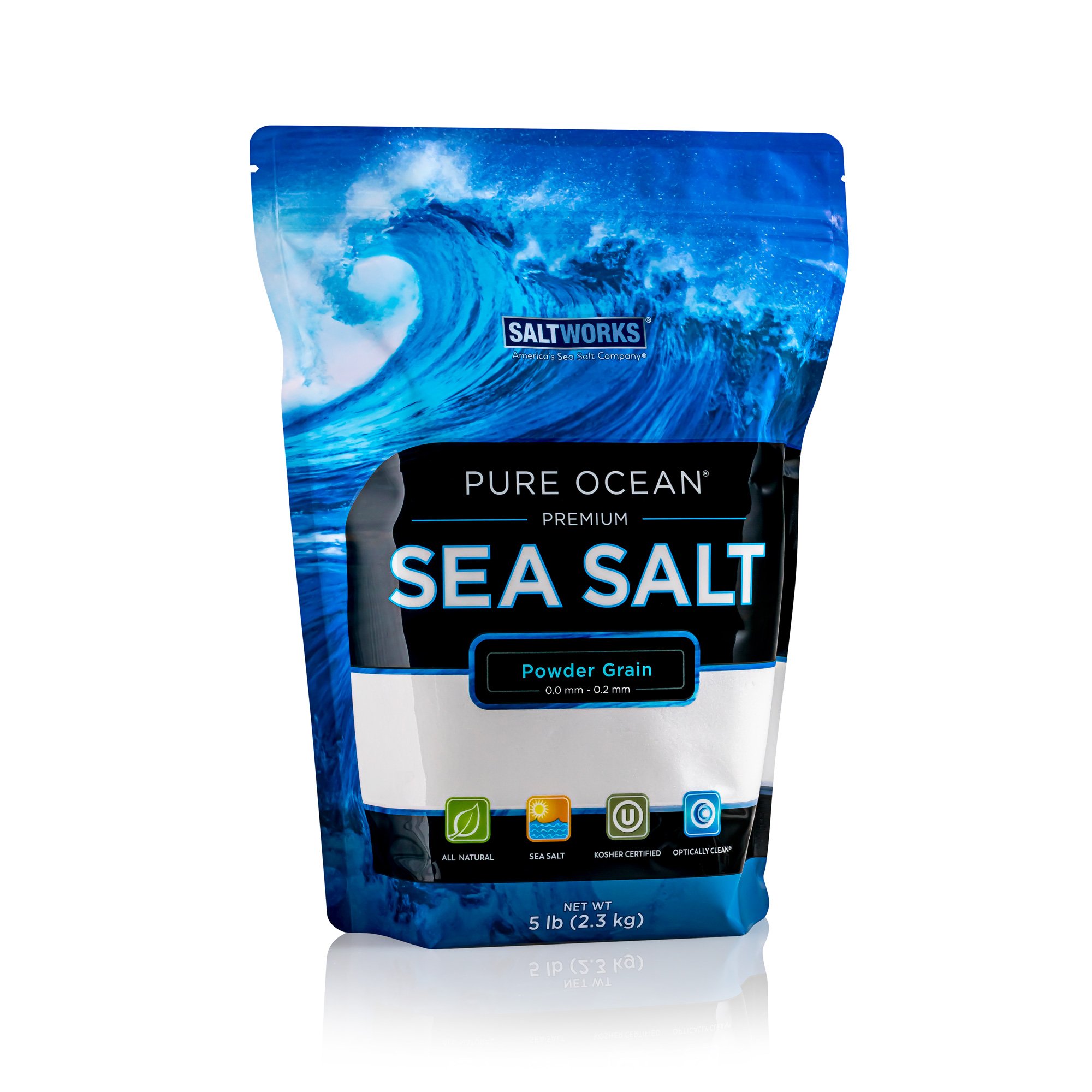 Pure Ocean® Sea Salt Bulk (Powder Grain) 5 lb Bag SaltWorks®