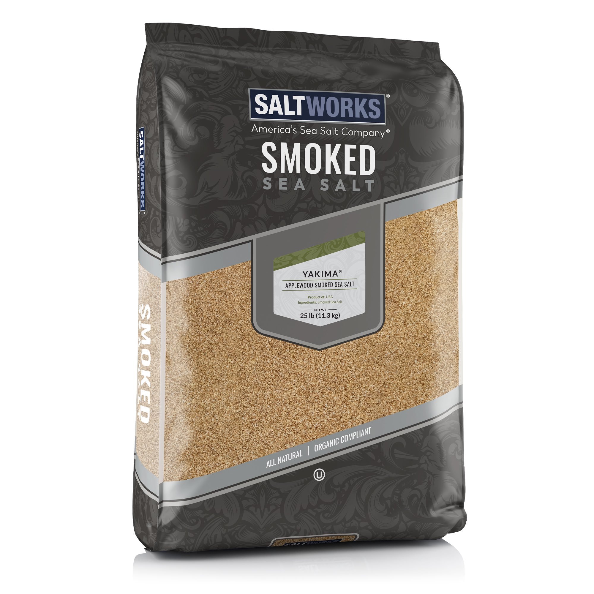 Bulk Applewood Smoked Salt Yakima® 25 lb Bag SaltWorks®